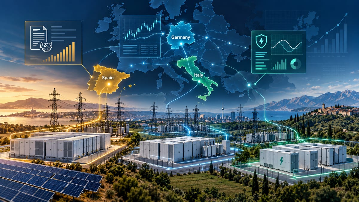 Fotografía que ilustra la noticia: El almacenamiento en baterías se financia con tres modelos distintos en España, Italia y Alemania