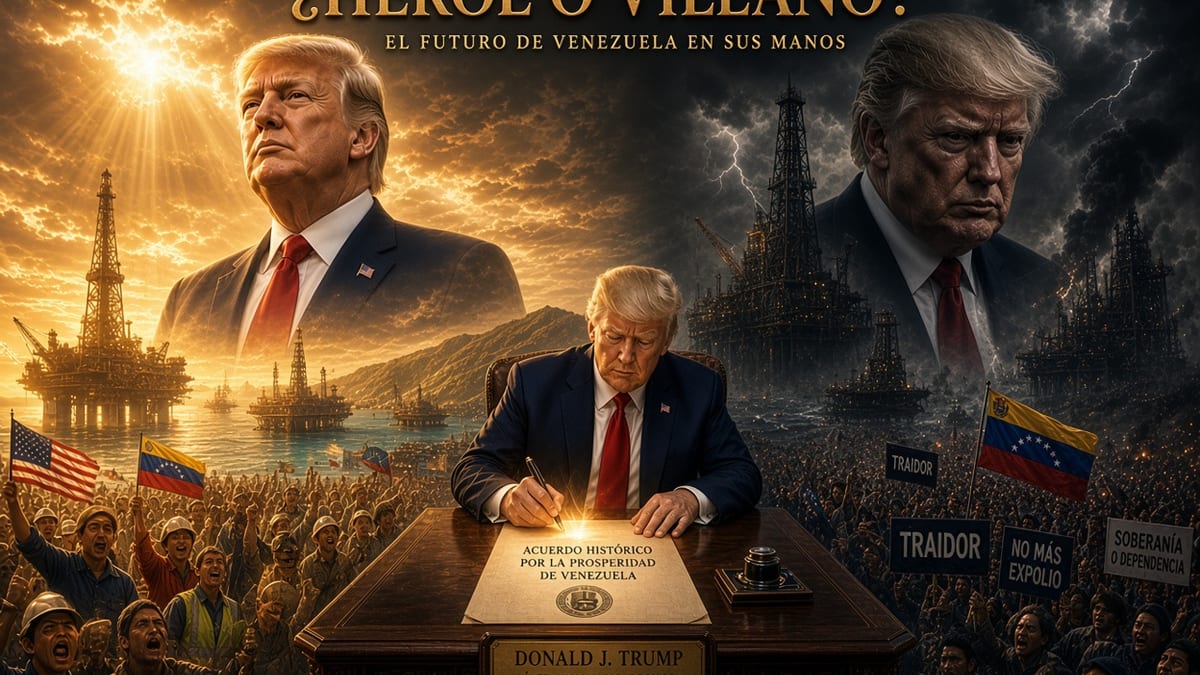 Fotografía que ilustra la noticia: Trump firma un acuerdo para que firmas de EE.UU. exploten 65.000 millones de barriles venezolanos